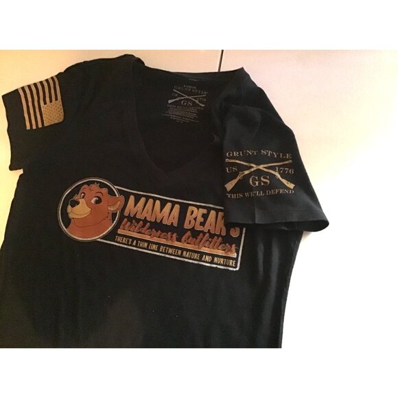 GRUNT STYLE- WOMENS BLACK GRAPHIC CREW NECK SHORT SLEEVE T-SHIRT SIZE LARGE - Picture 7 of 7